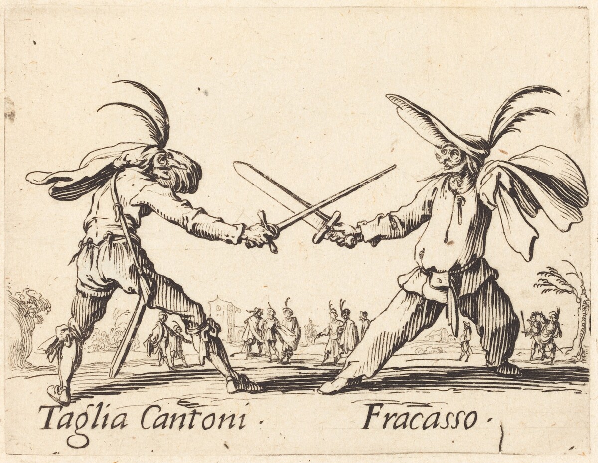 Taglia Cantoni and Fracasso by Jacques Callot
