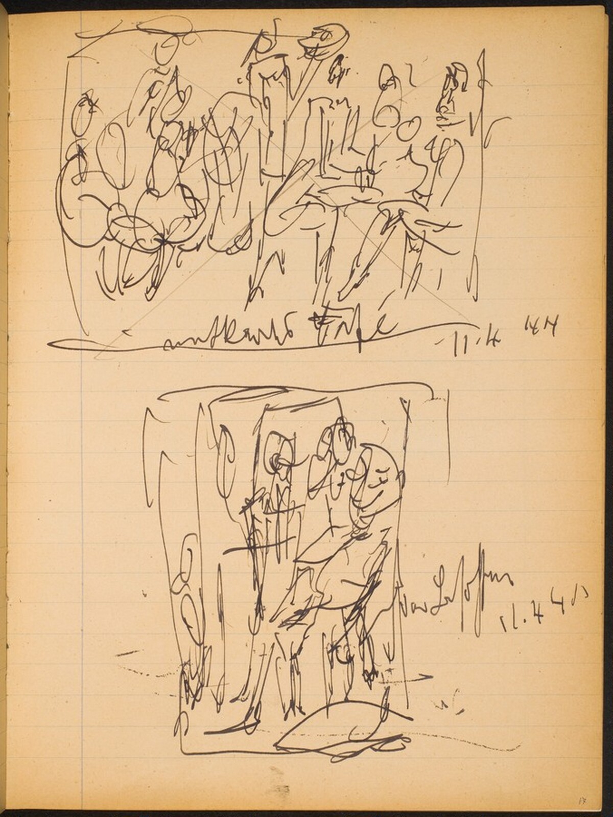 (Two Sketches) [p. 17] by Max Beckmann