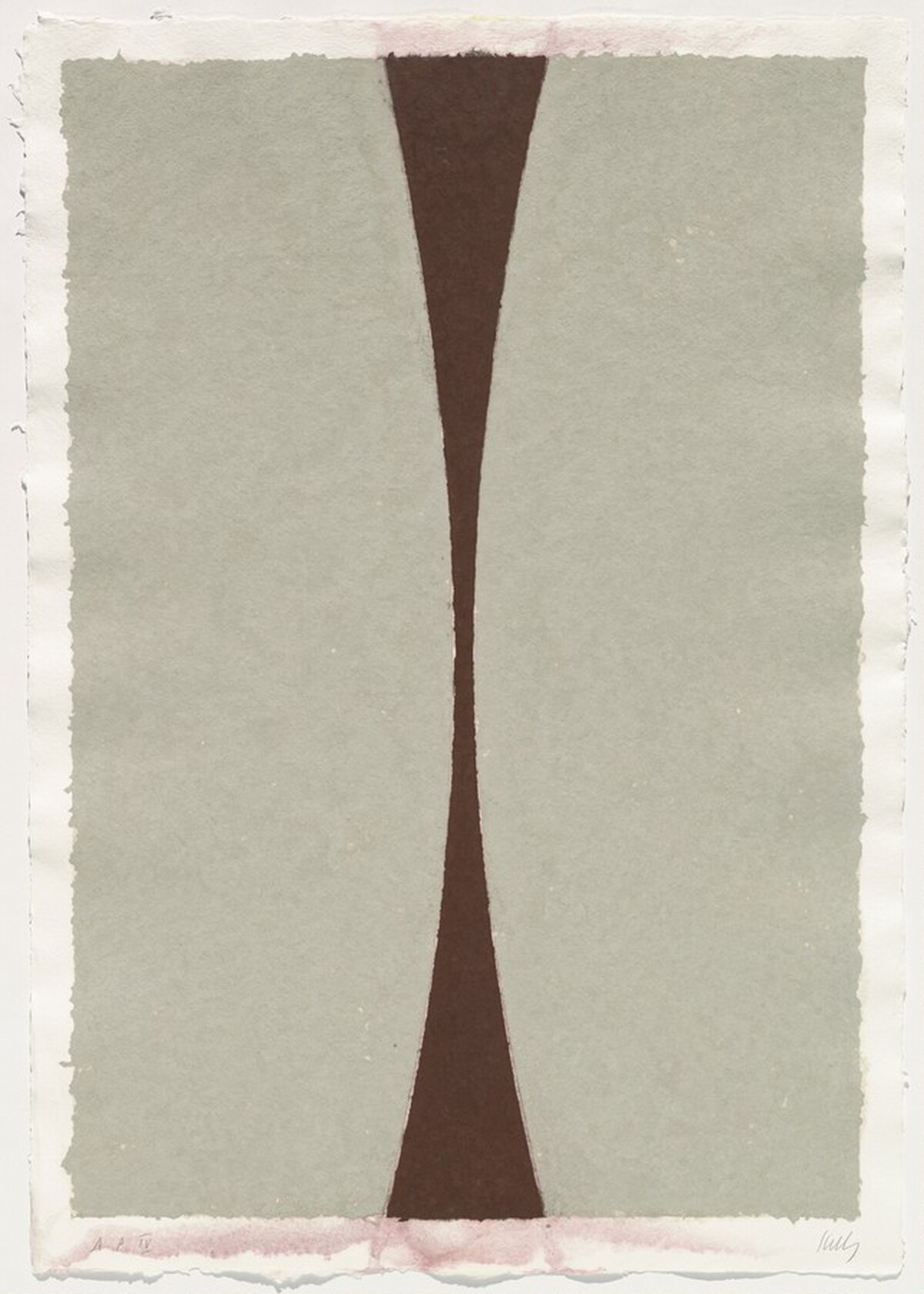 Colored Paper Image XI (Gray Curves with Brown) by Ellsworth Kelly