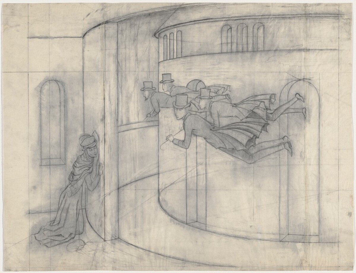 Banqueros en acción (Bankers in Action) by Remedios Varo