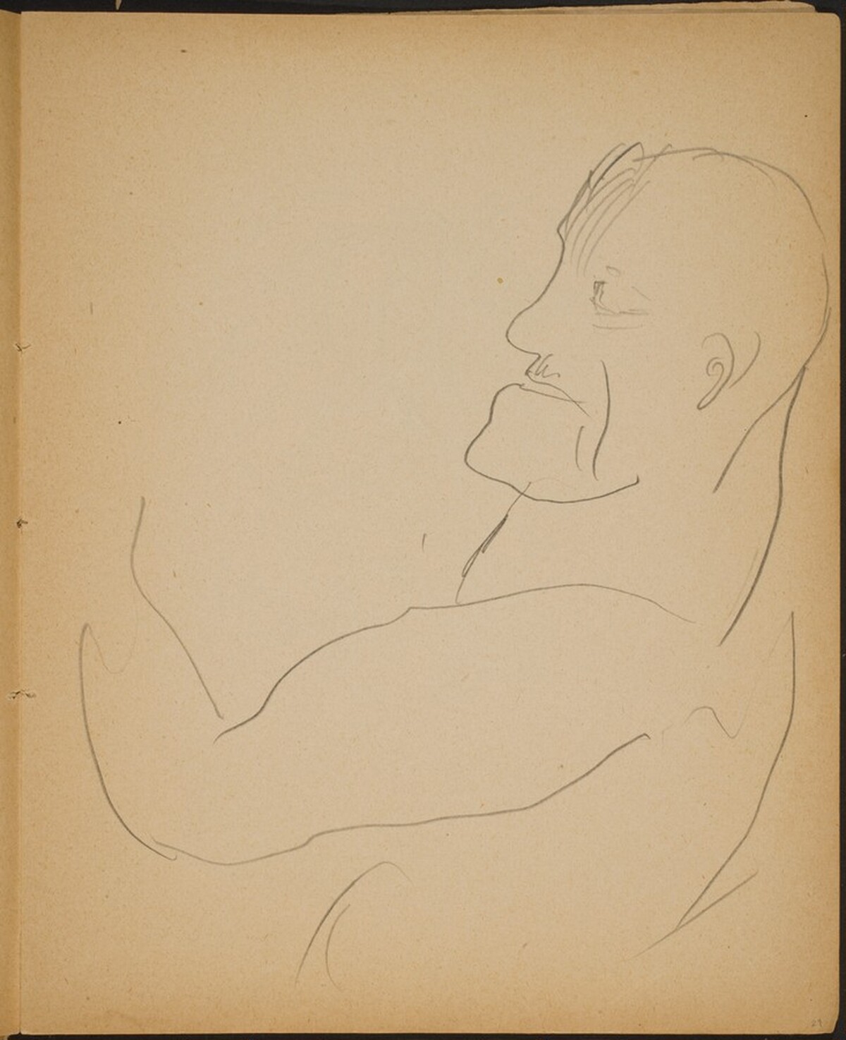 Ringkämpfer im Profil (Wrestler in Profile) [p. 29] by Max Beckmann