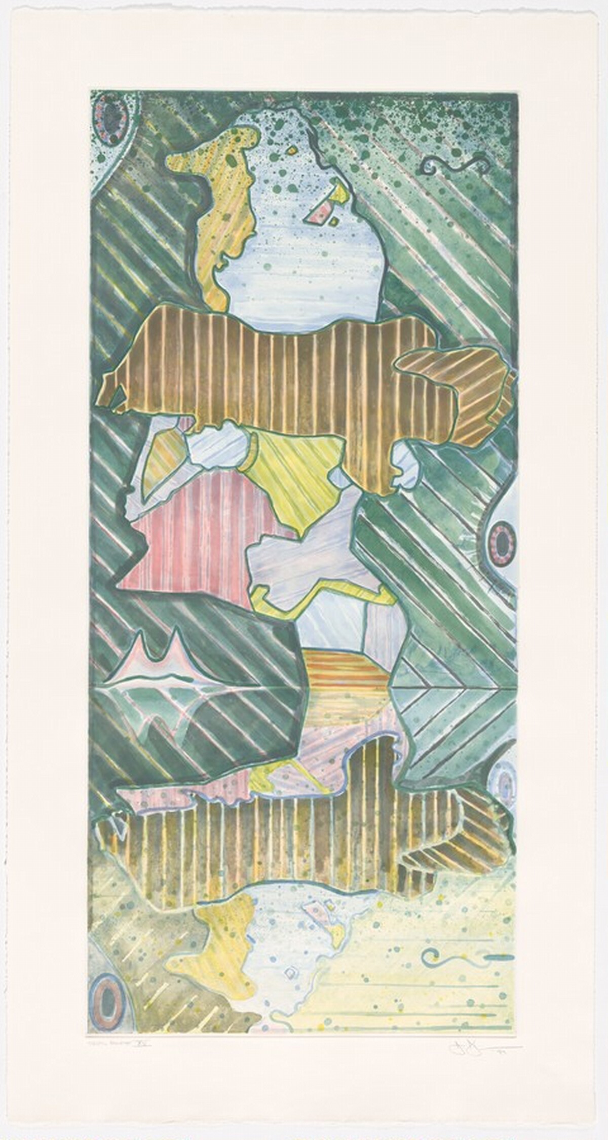 Green Angel 2 [trial proof 15] by Jasper Johns