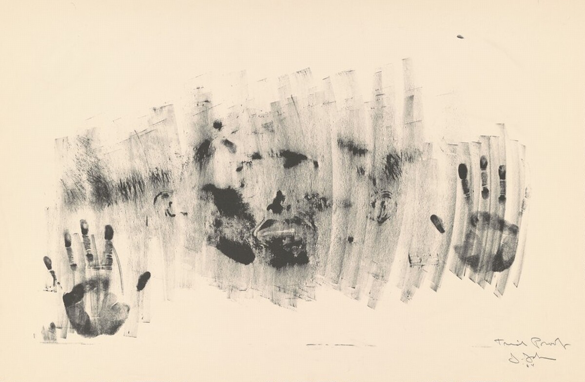 Skin with O'Hara Poem [trial proof] by Jasper Johns