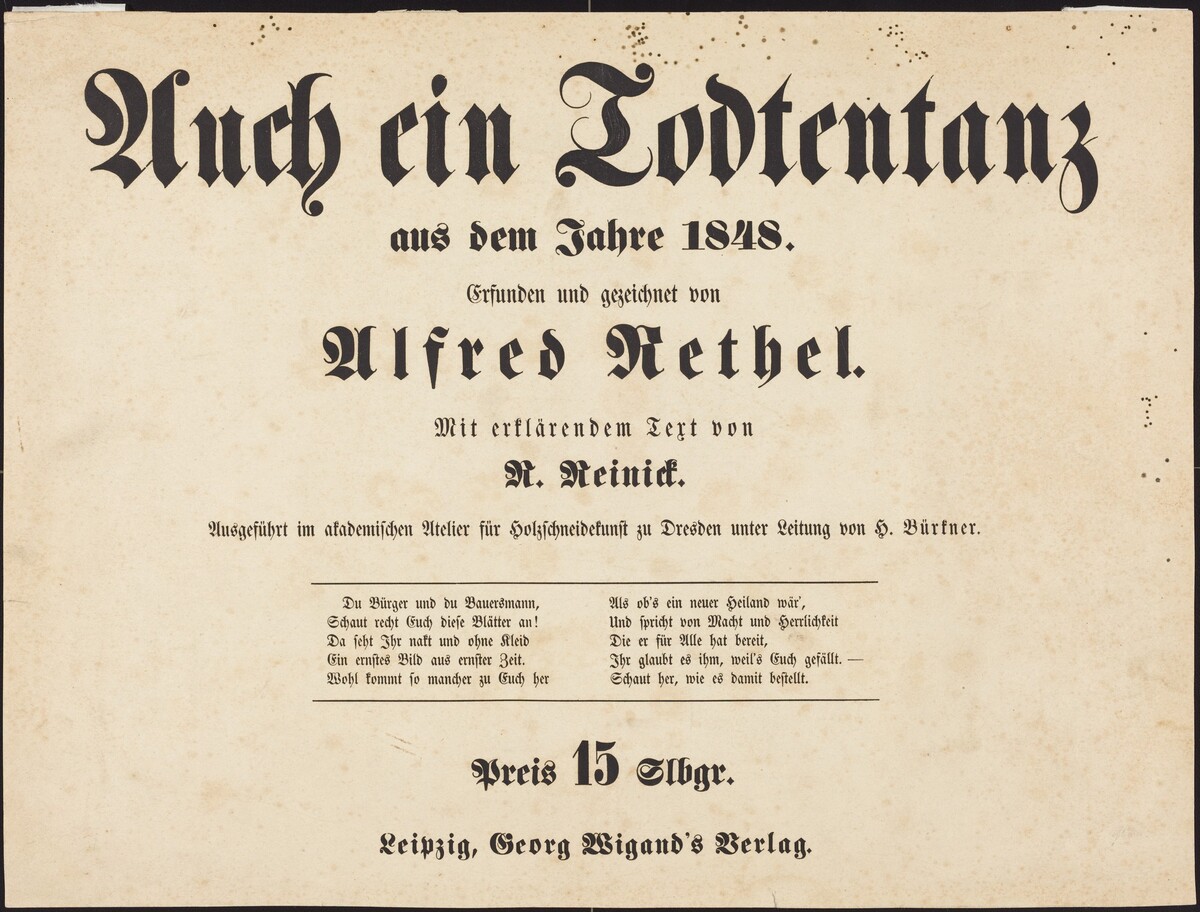 Auch ein Todtentanz: Title Page by Alfred Rethel