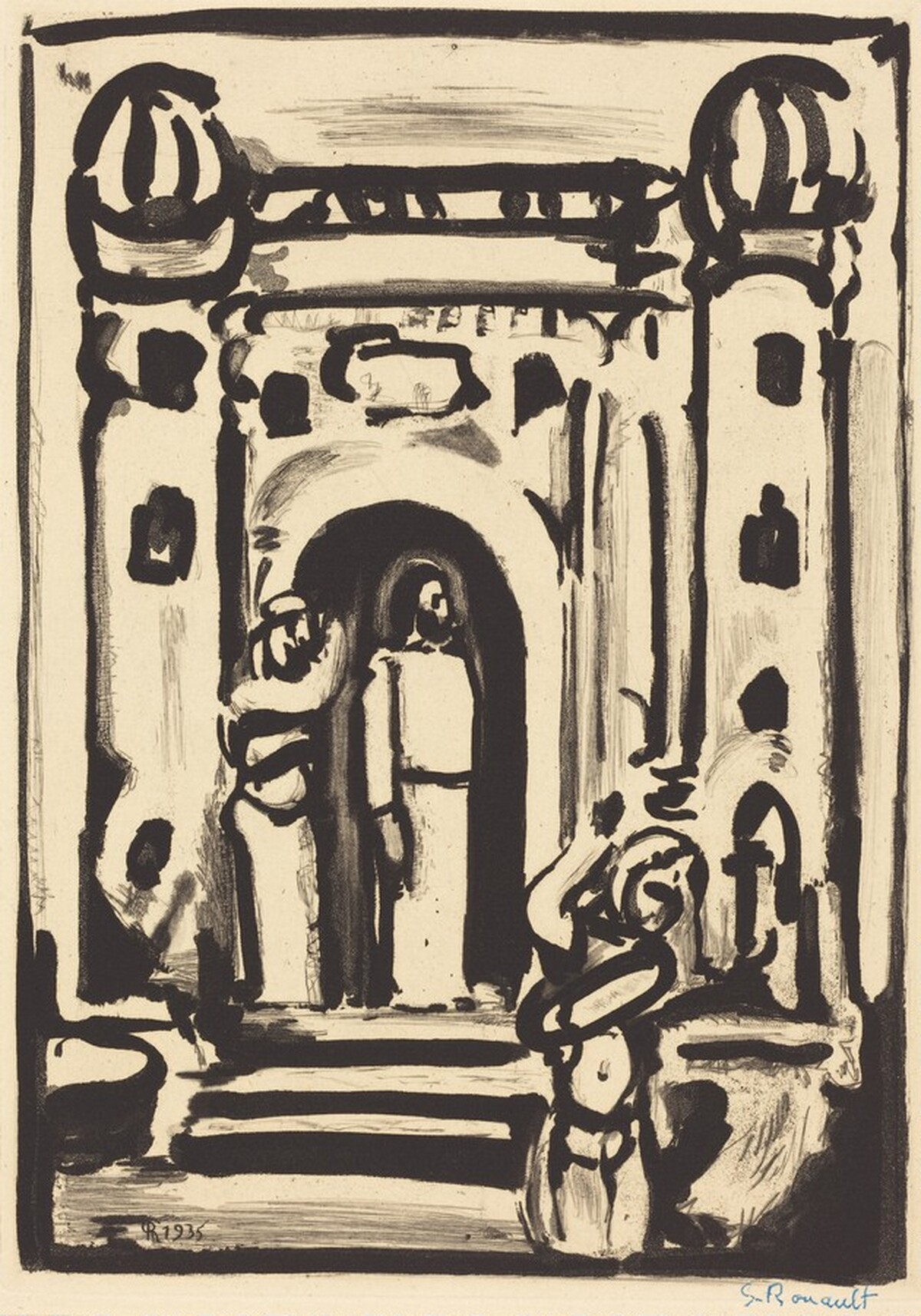 Christ aux Portes de la Ville (Frontispiece) by Georges Rouault