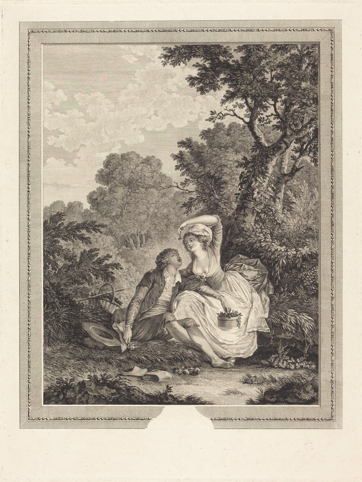 Les sabots by Jacques Couché after Nicolas Lavreince