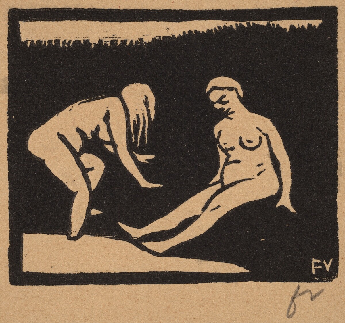 Leaving the Water (La sortie du bain) by Félix Vallotton