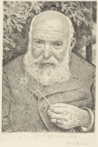 Self-Portrait VI with Flower