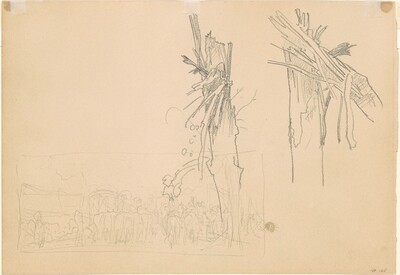 Two Shattered Trees; and Study for "The Road" [verso]