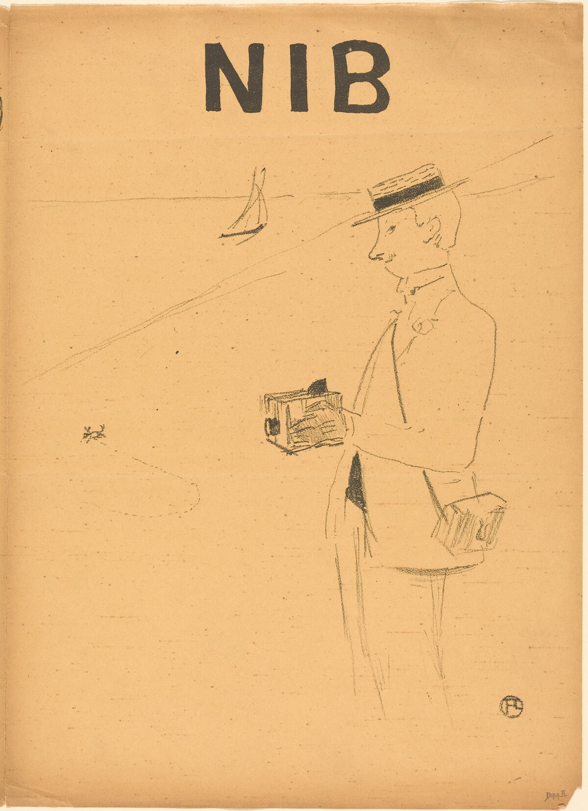 Nib or the Amateur Photographer (Nib ou le photographe-amateur) [right recto] by Henri de Toulouse-Lautrec