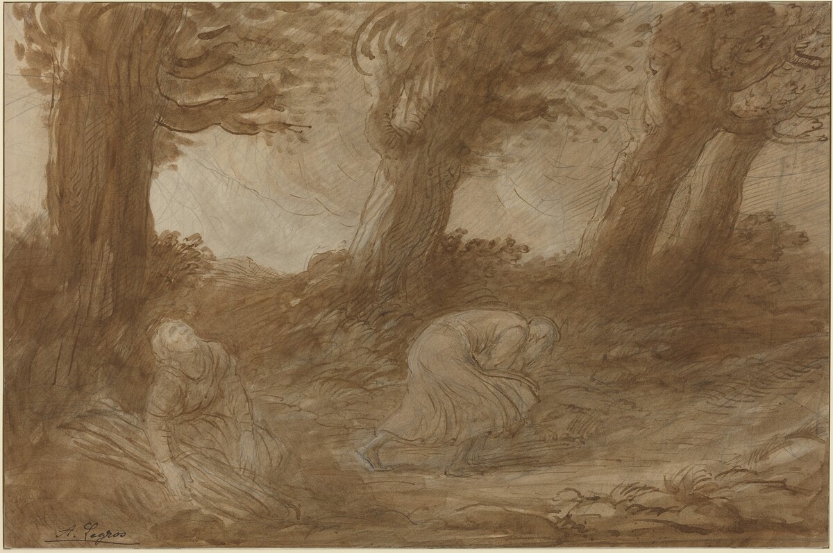 Clap of Thunder [recto] by Alphonse Legros