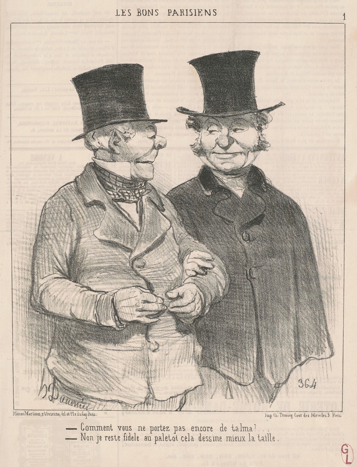 Comment vous portez pas encore de talma? ... by Honoré Daumier