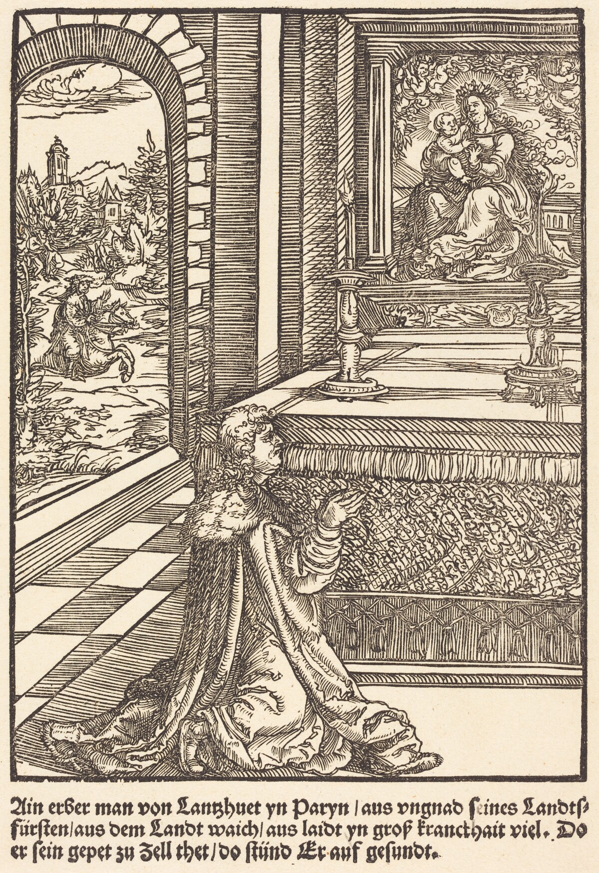Ain erber man von Lanshuet ... by Master of the Miracles of Mariazell