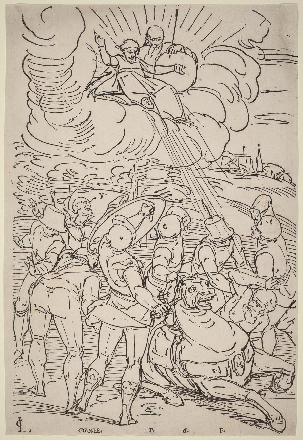 The Conversion of Saint Paul by Master G.G.N. after Luca Cambiaso