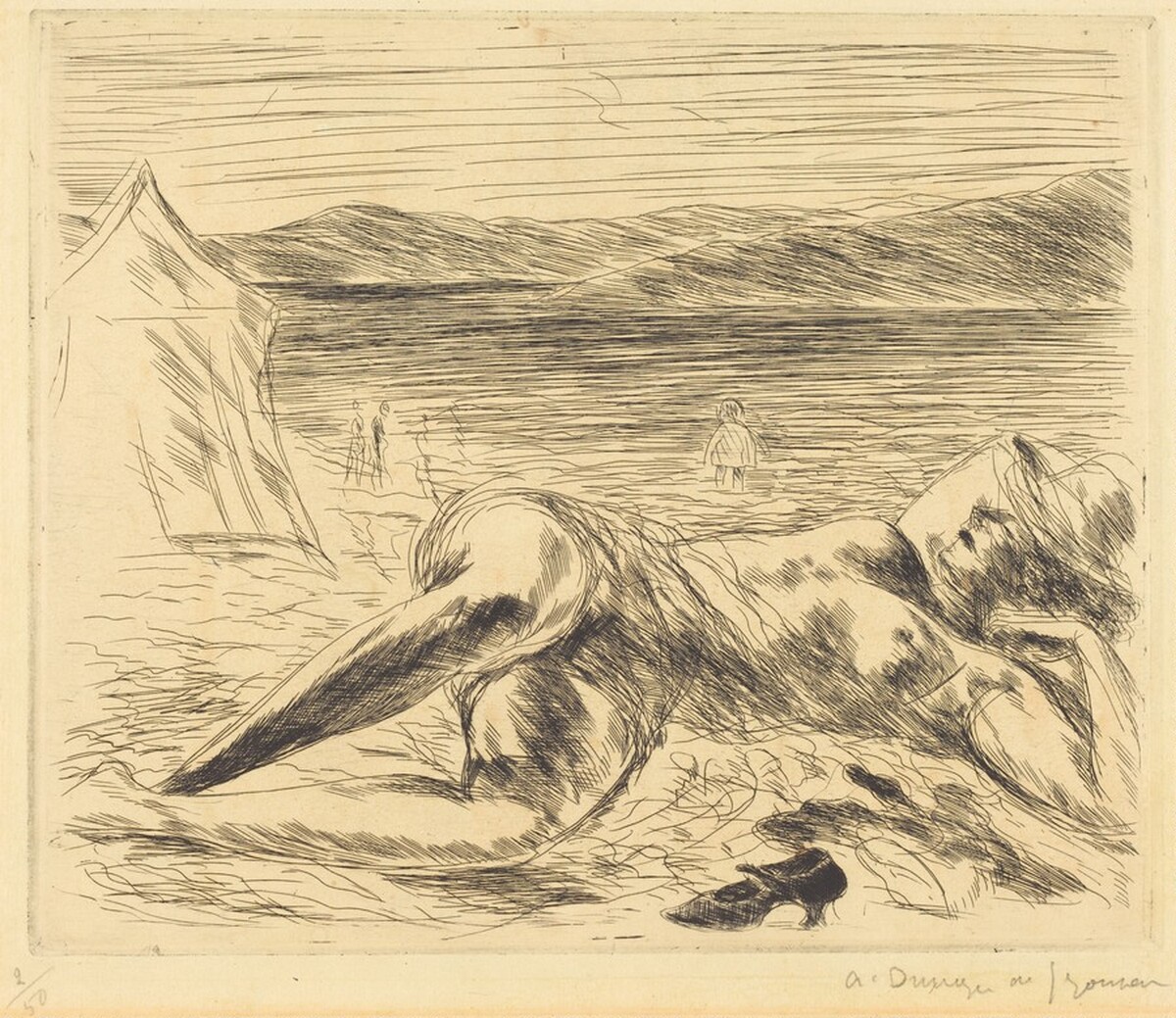Sunbather (La Cure de soleil) by André Dunoyer de Segonzac