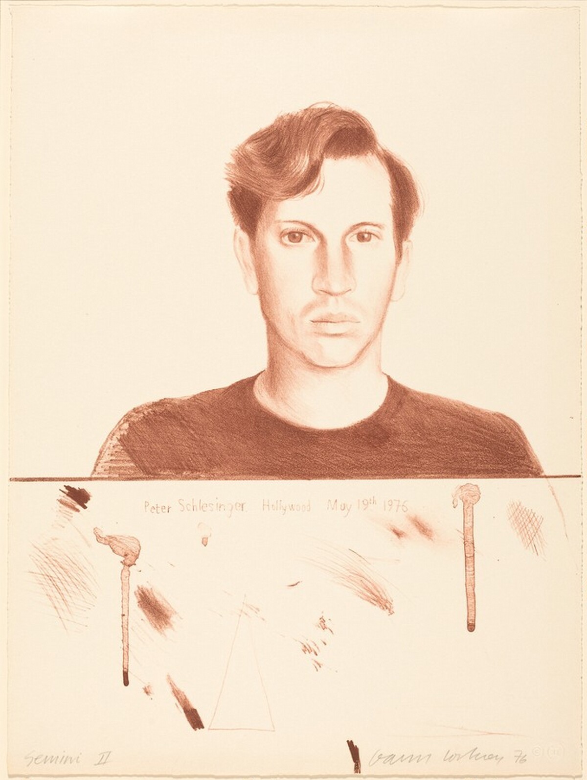 Peter Schlesinger by David Hockney