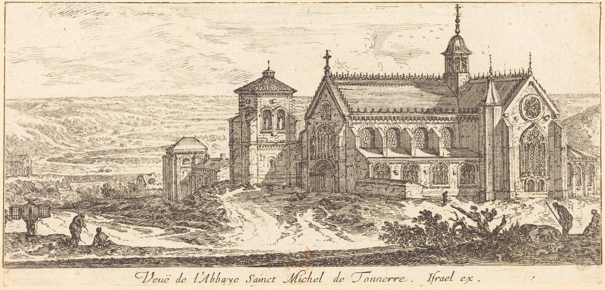 Veue de l'Abbaye Sainct Michel de Tonnerre by Israël Silvestre