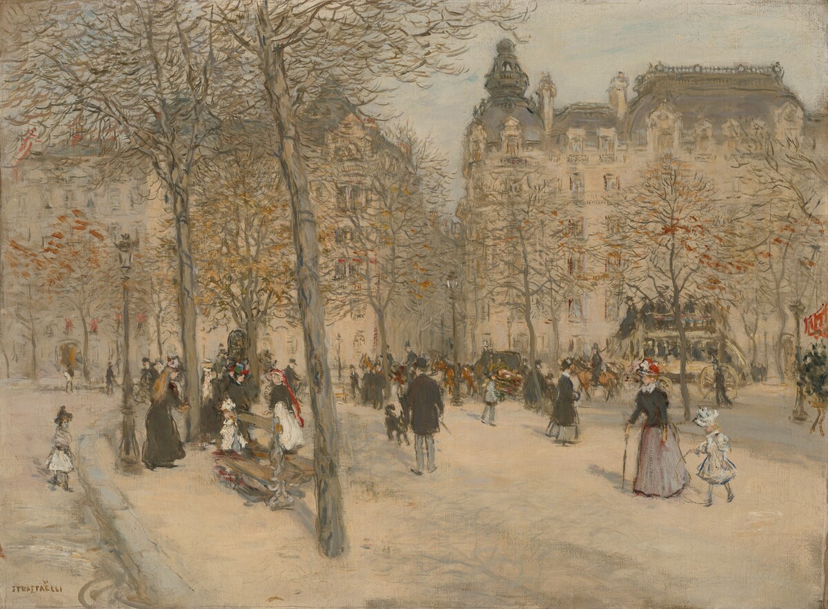Square in Paris by Jean François Raffaëlli