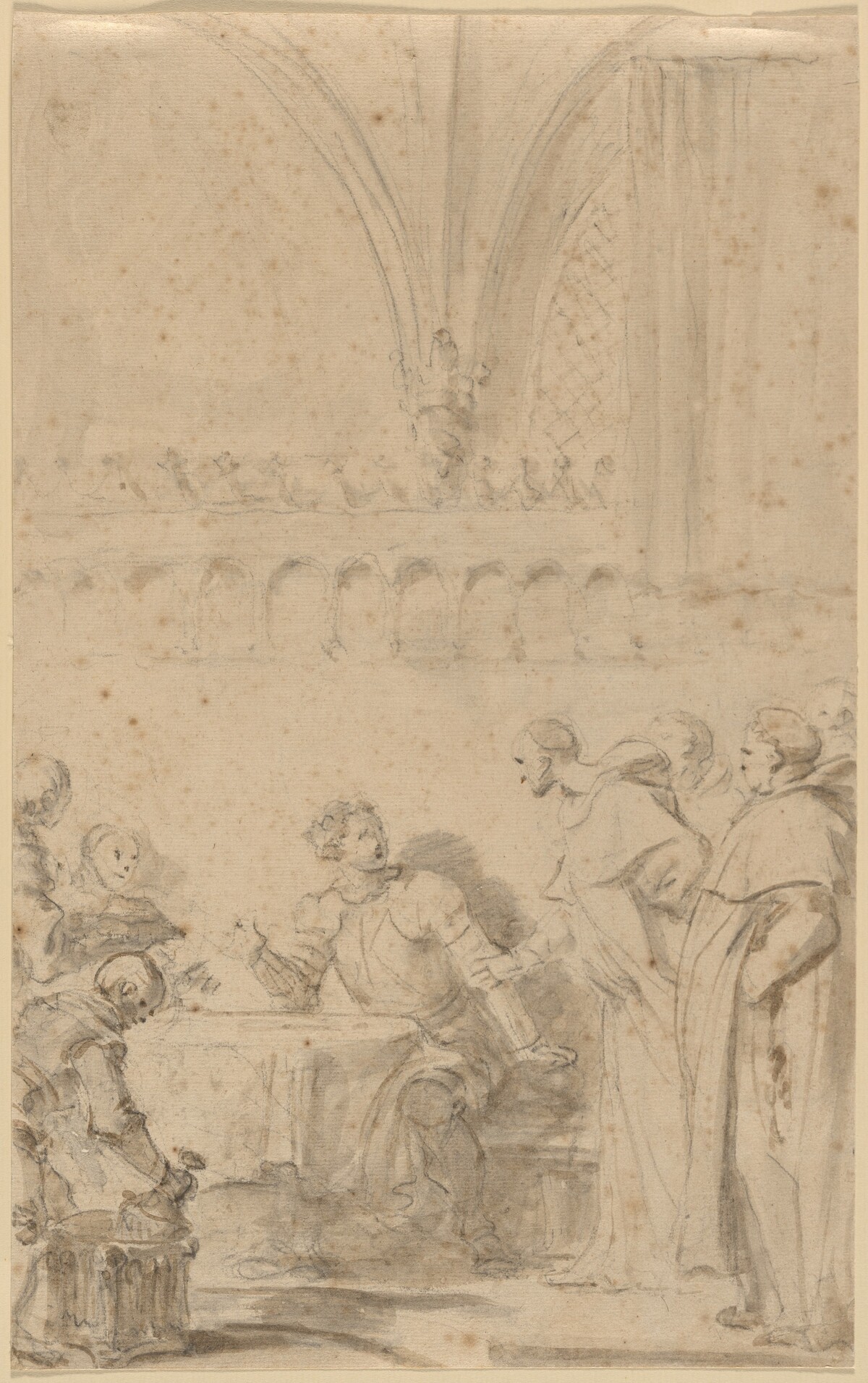 Rinaldo is Welcomed by the Monks by Jean-Honoré Fragonard