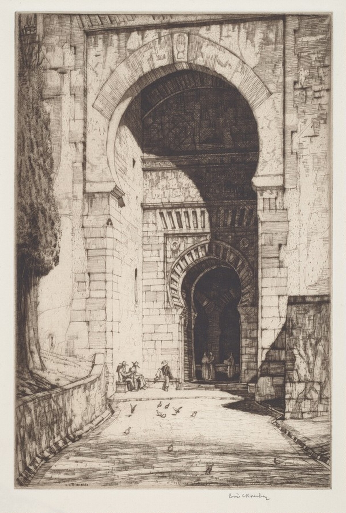 Gate of Justice, Alhambra, Granada by Louis Conrad Rosenberg