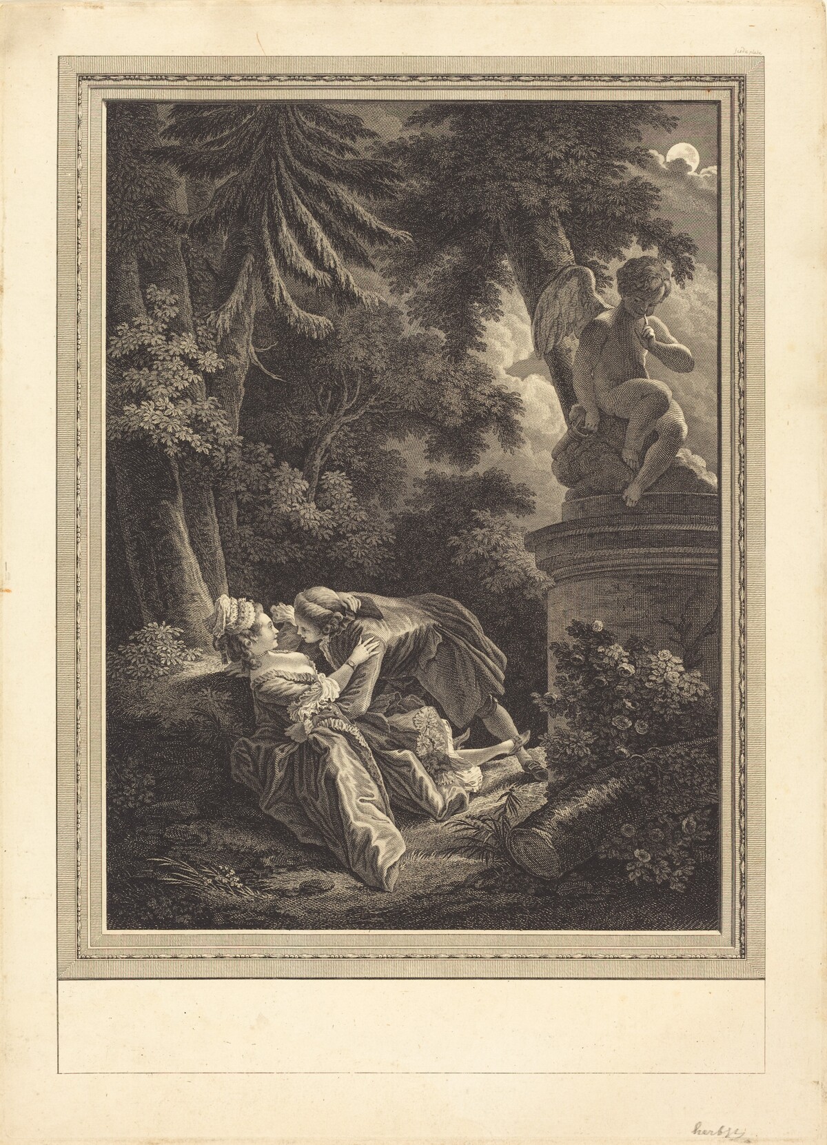 La nuit by Emmanuel Jean Nepomucène de Ghendt after Pierre-Antoine Baudouin