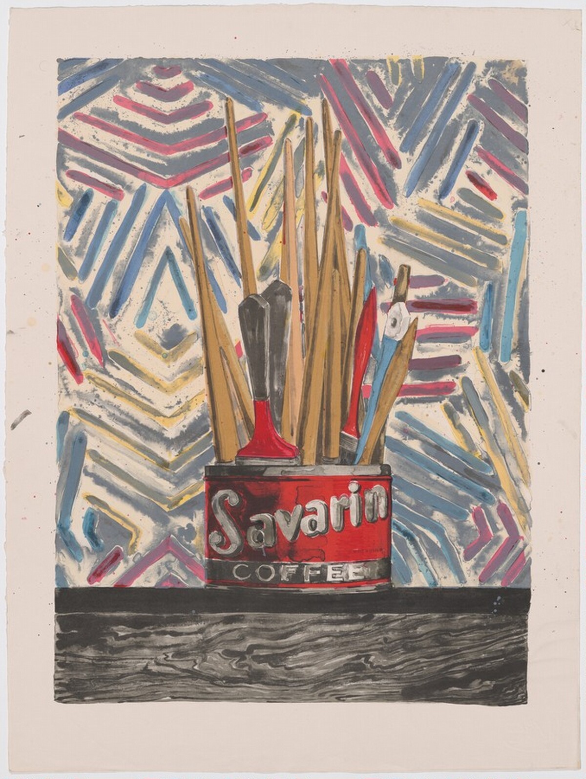 Savarin and Savarin E.M. [verso] [trial proof] by Jasper Johns