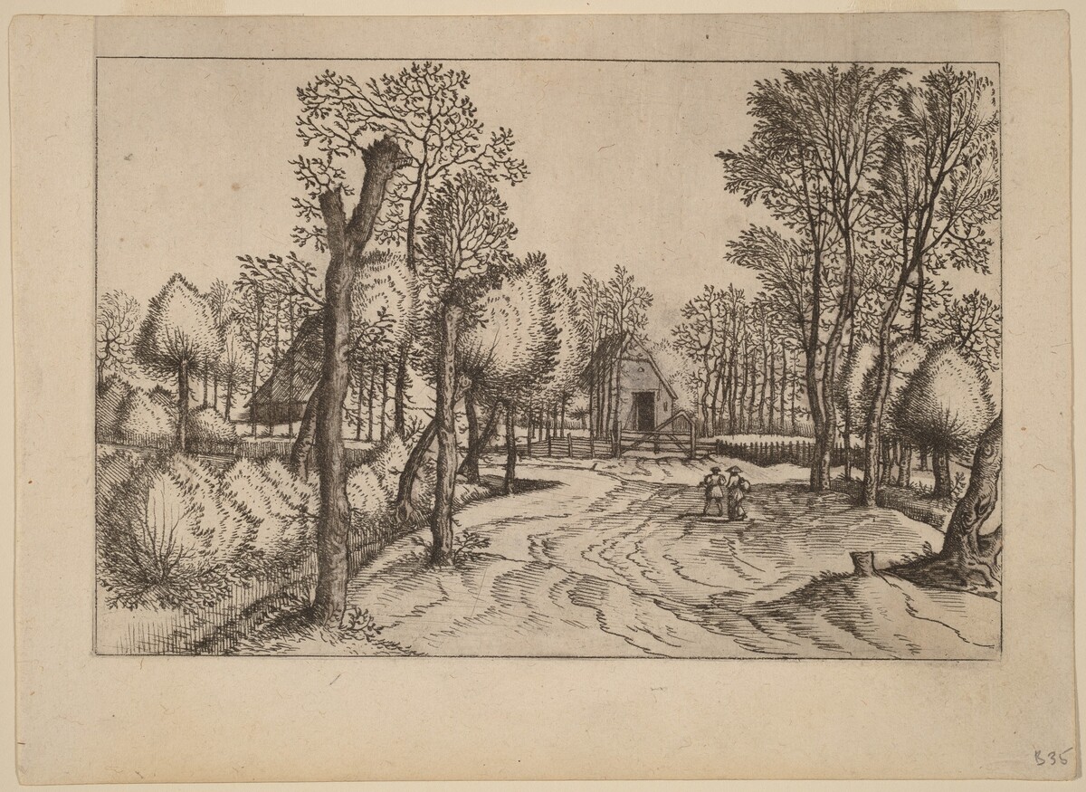 Farms by Johannes van Doetechum, the Elder and Lucas van Doetechum after Master of the Small Landscapes