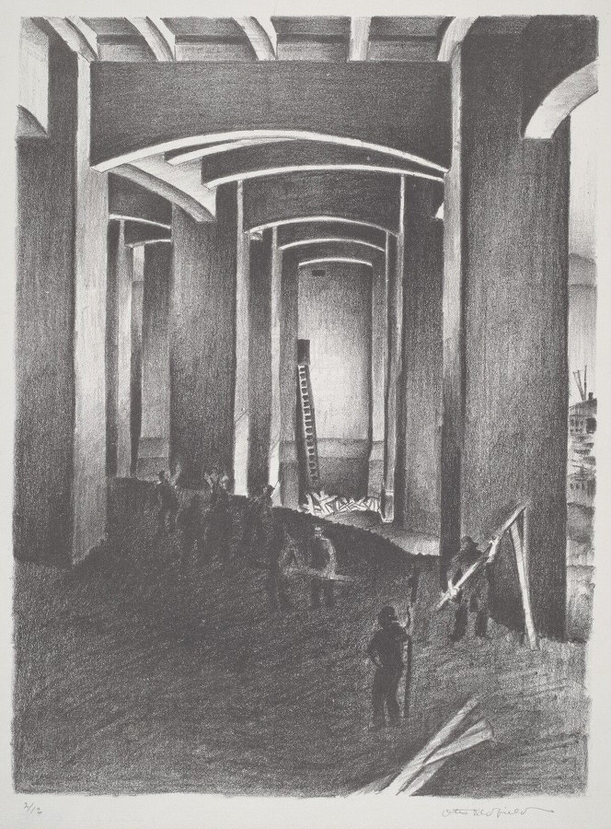 Building The Bay Bridge by Otis William Oldfield