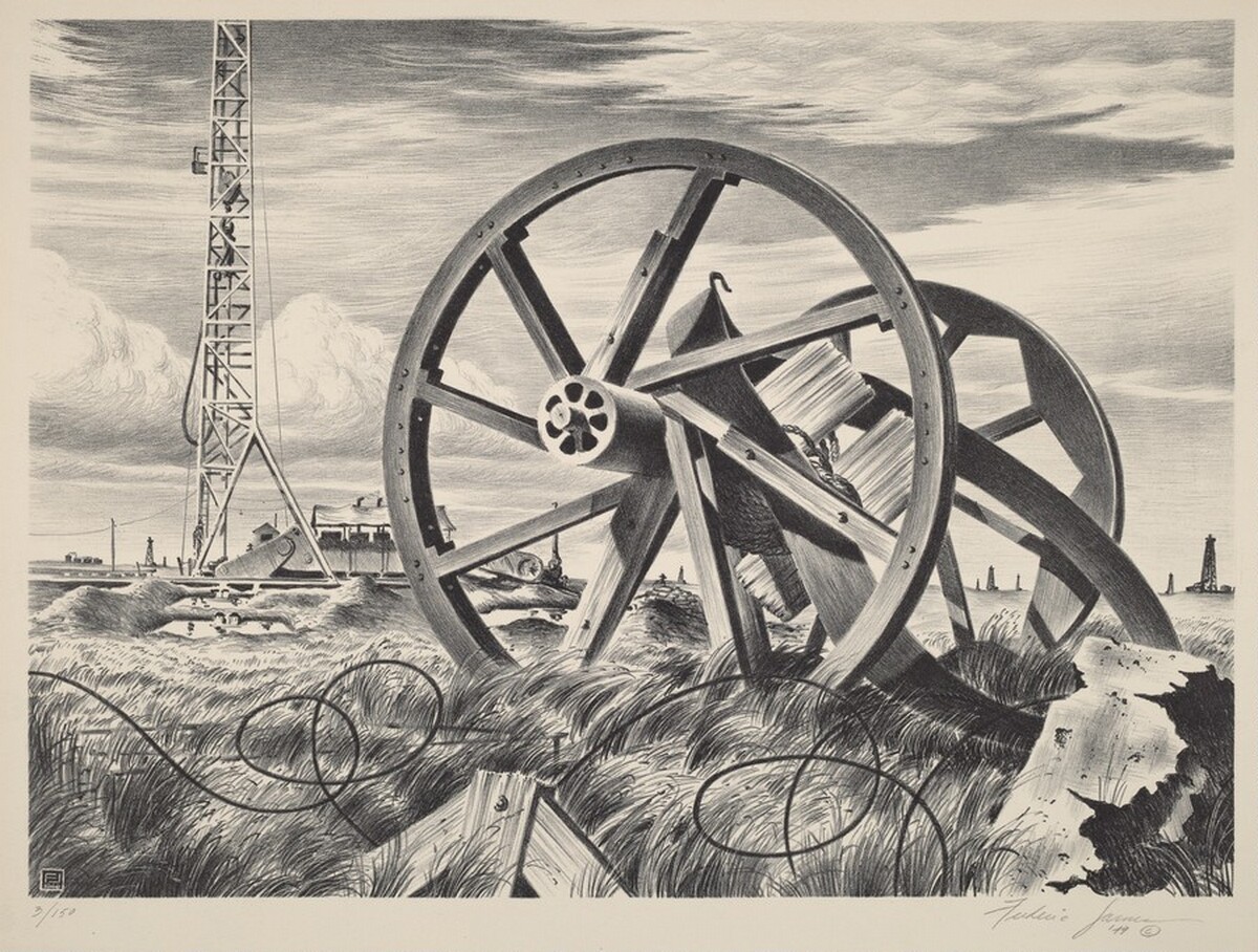 Progress (View South of Russell, Kansas) by Frederic James