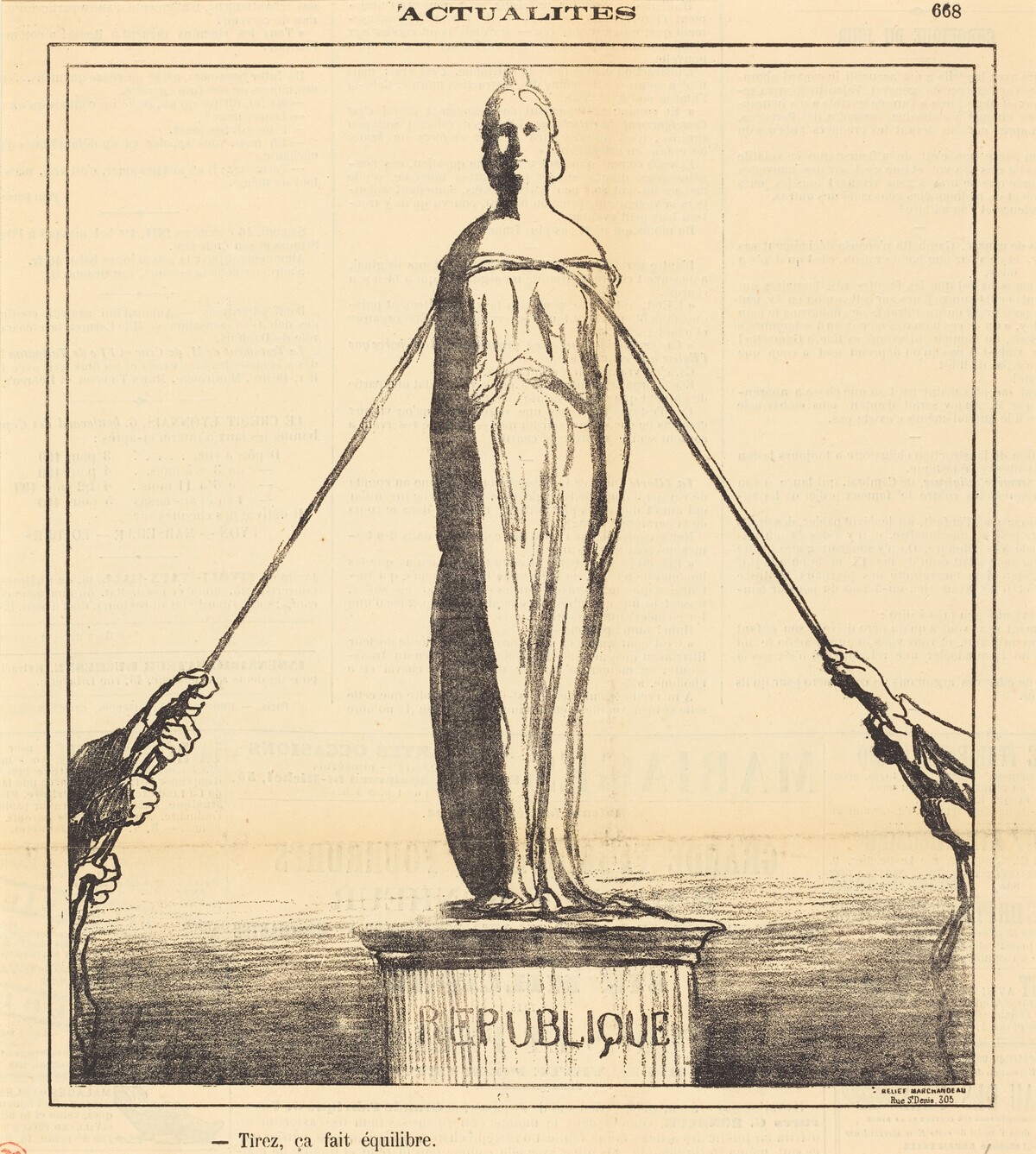 Tirez, ça fait équilibre by Honoré Daumier