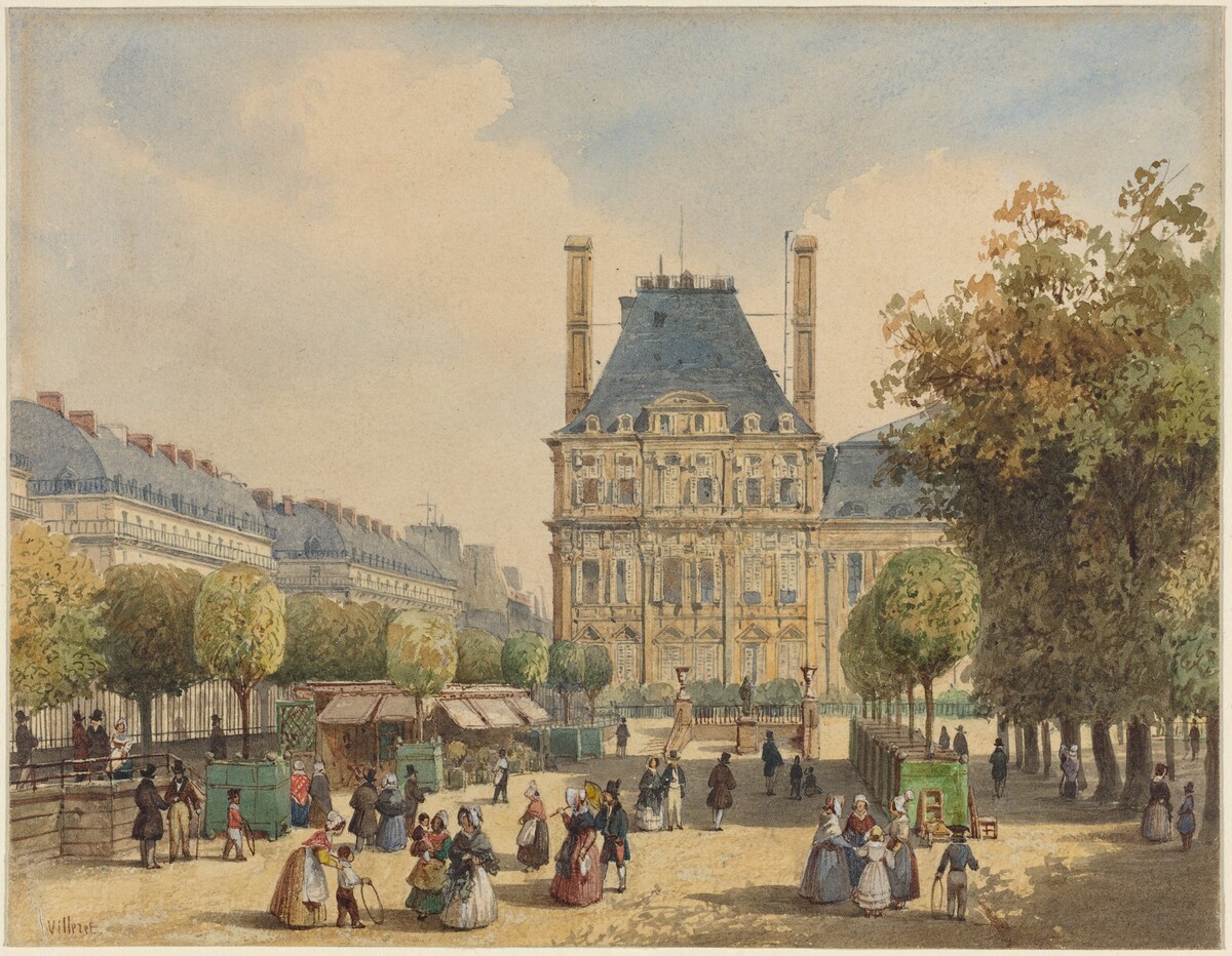 Rue de Rivoli and Pavillon Marsan by François Etienne Villeret