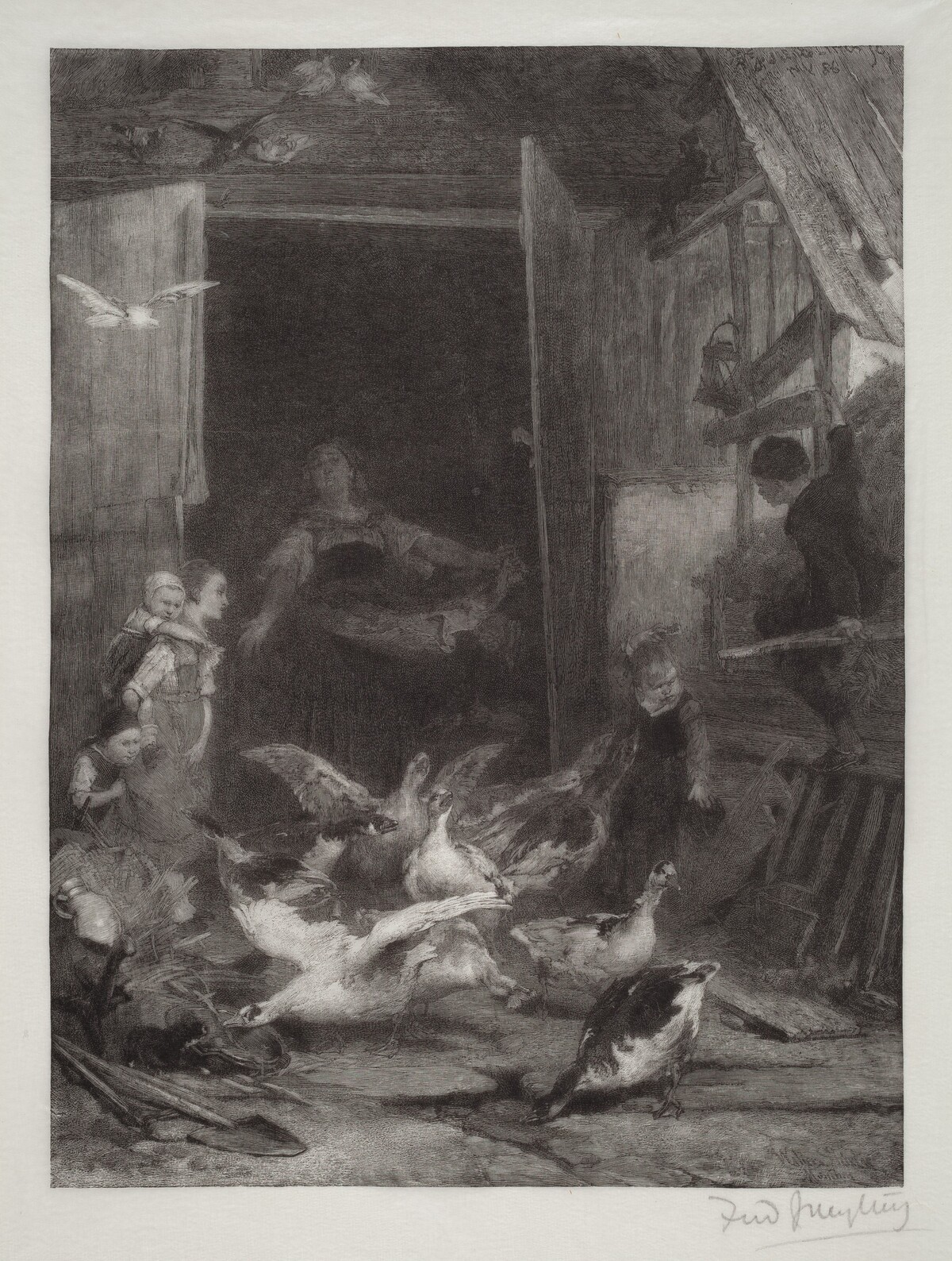 Untitled (Farm Scene) by Frederick Juengling