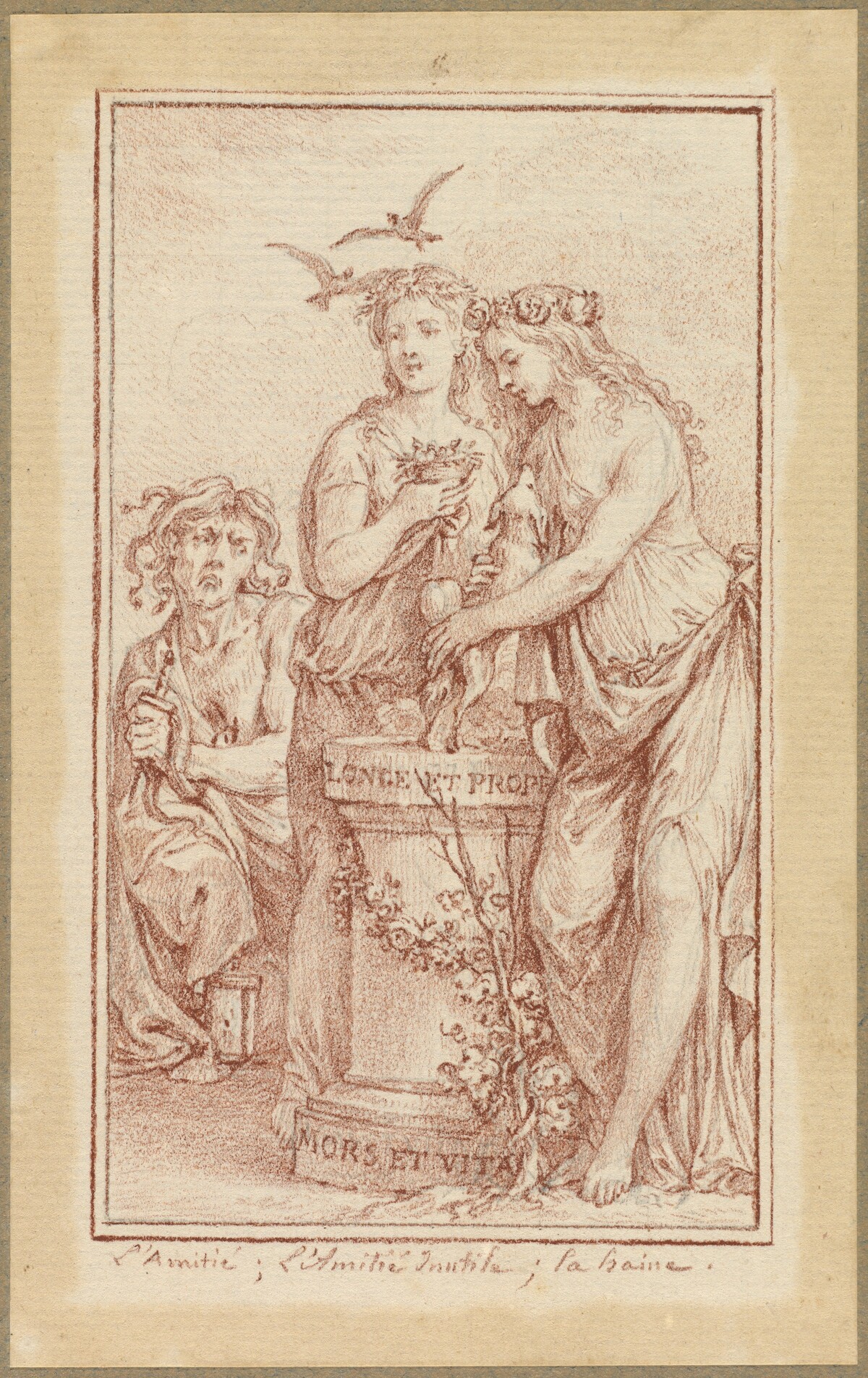 Friendship, Useless Friendship, and Hate by Charles-Nicolas Cochin II