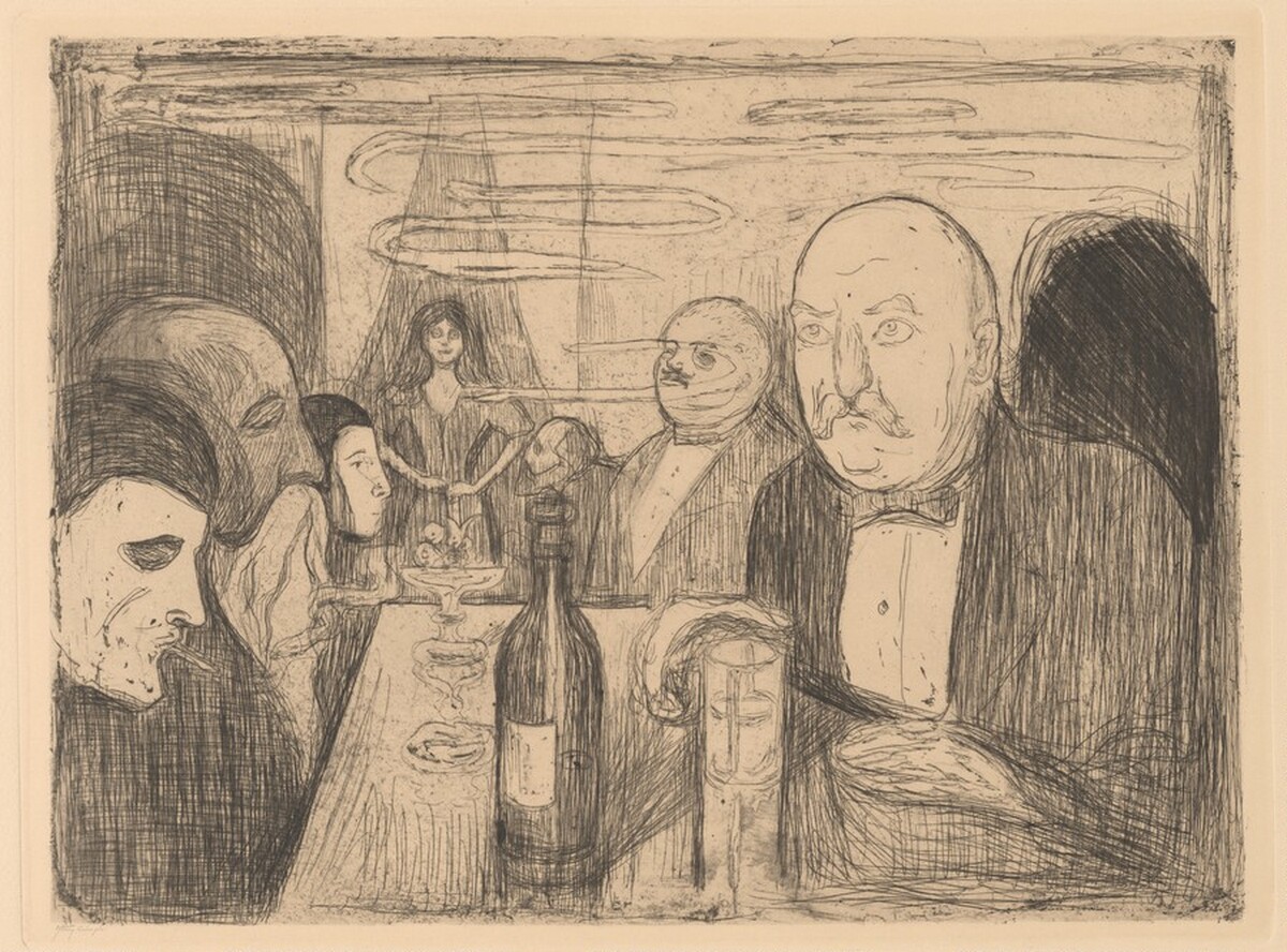 Kristiania Bohemians II (Kristiania-Boheme II) by Edvard Munch