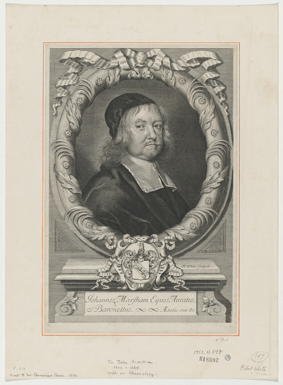 Sir John Marsham, Writer on Chronology by Robert White