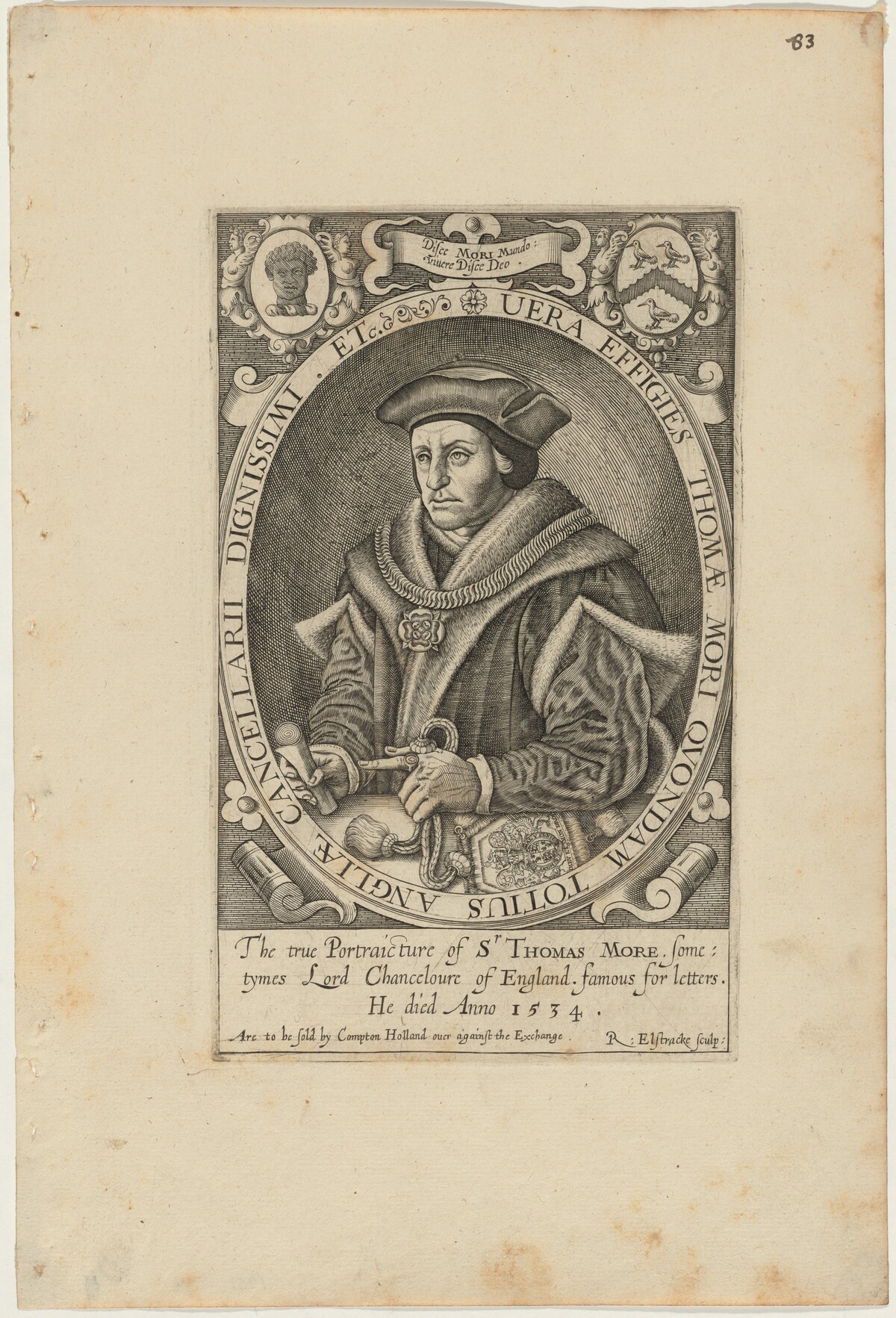 Sir Thomas More by Renold Elstrack