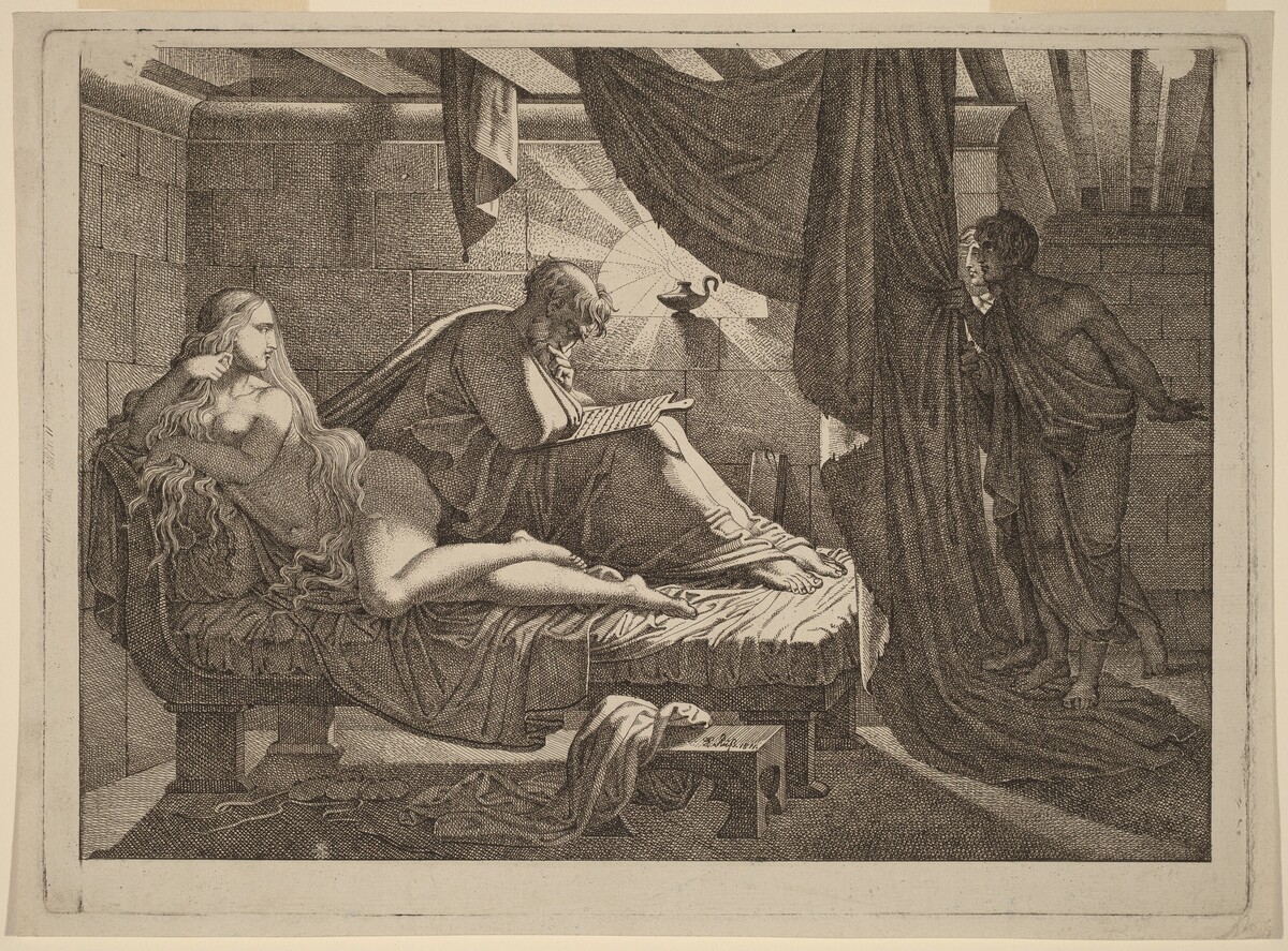 Xenocrates and Phryne by Carl Russ