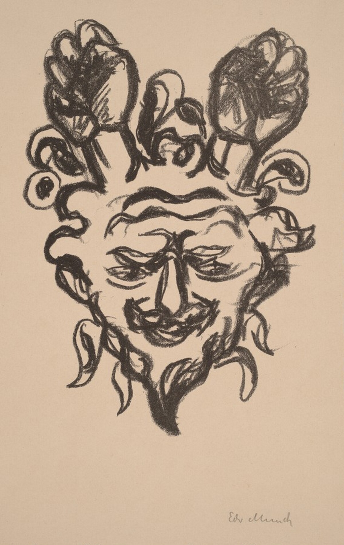 Vignette (Satyr) by Edvard Munch