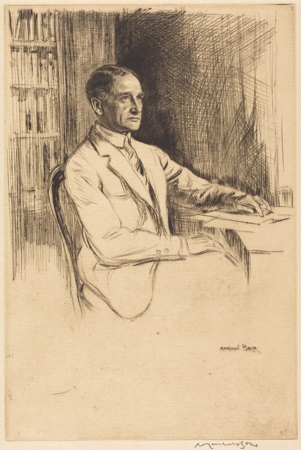 George W. Davison - No. 1 by Sir Muirhead Bone