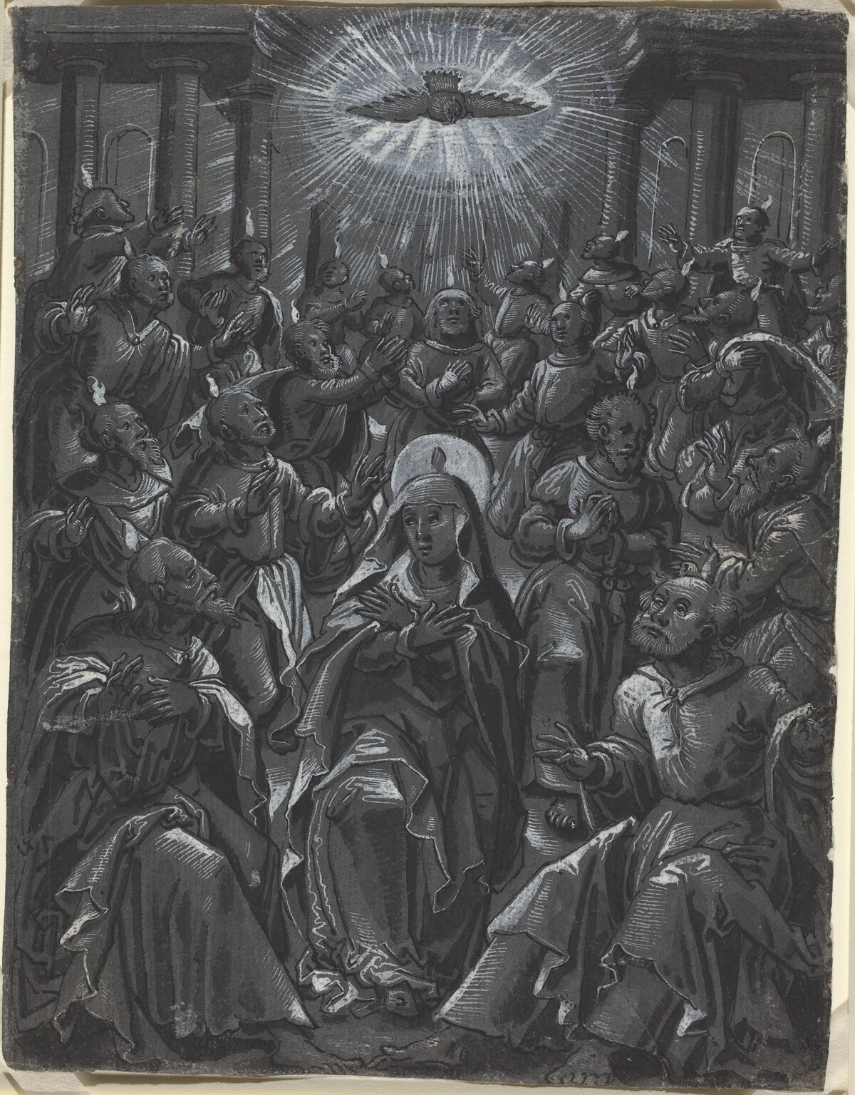 Pentecost [recto] by German 16th Century