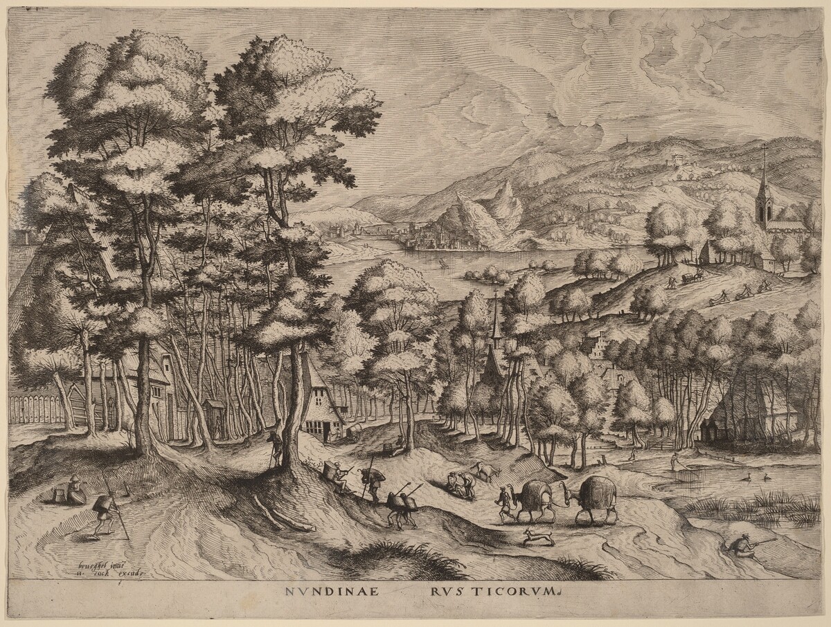 Nundinae Rusticorum (Rustic Market) by Johannes and Lucas van Doetechum after Pieter Bruegel the Elder