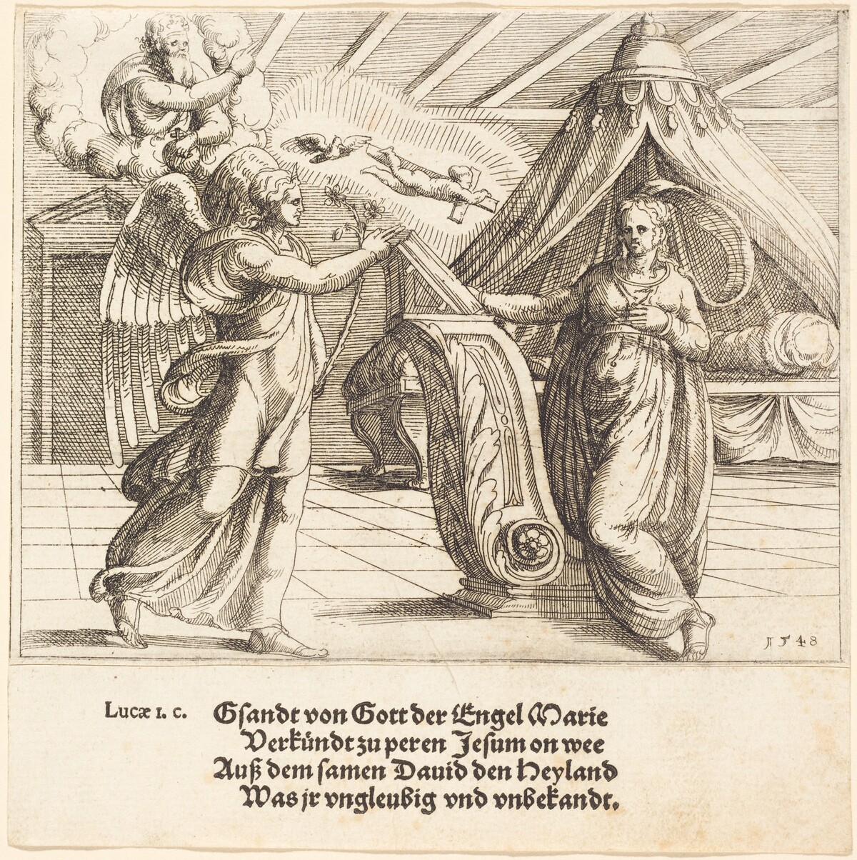 The Annunciation by Augustin Hirschvogel