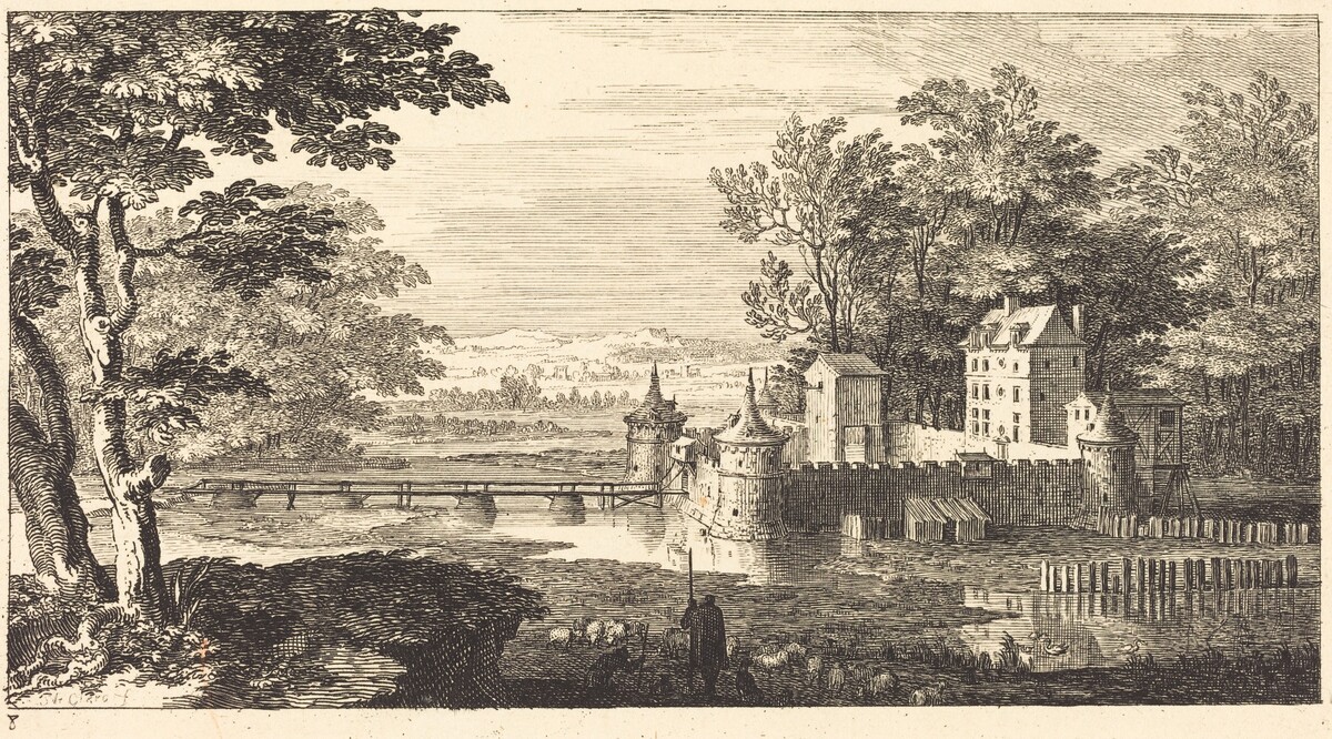 Landscape with Chateau by Sébastien Le Clerc I