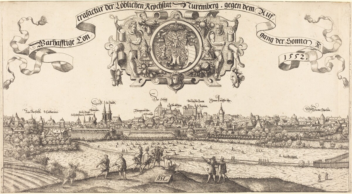 View of Nuremberg from the East [center section] by Hanns Lautensack