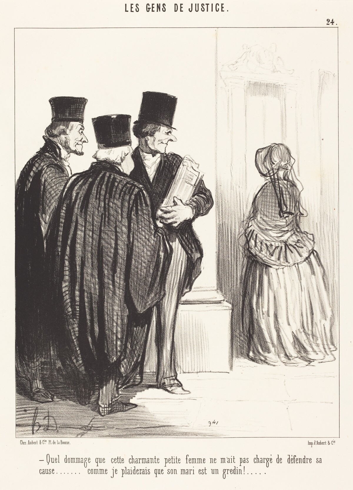 Quel dommage que cette charmante... femme... by Honoré Daumier