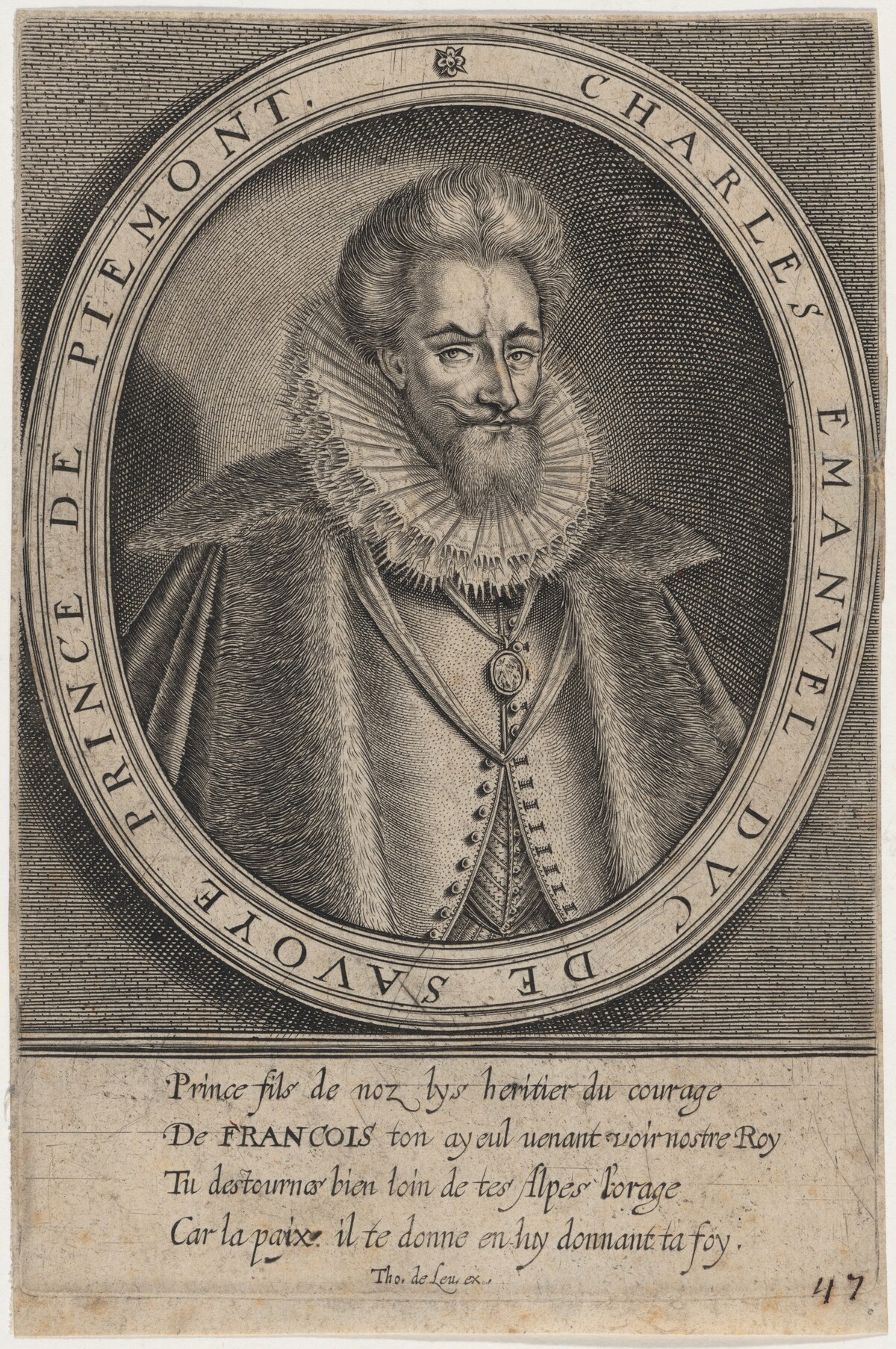 Charles Emmanuel I, Duke of Savoy, Prince of Piedmont by Thomas de Leu