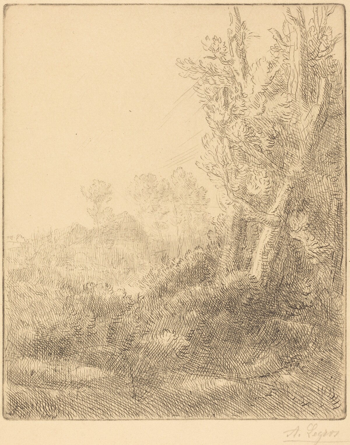 Old Village (Ville vieille) by Alphonse Legros