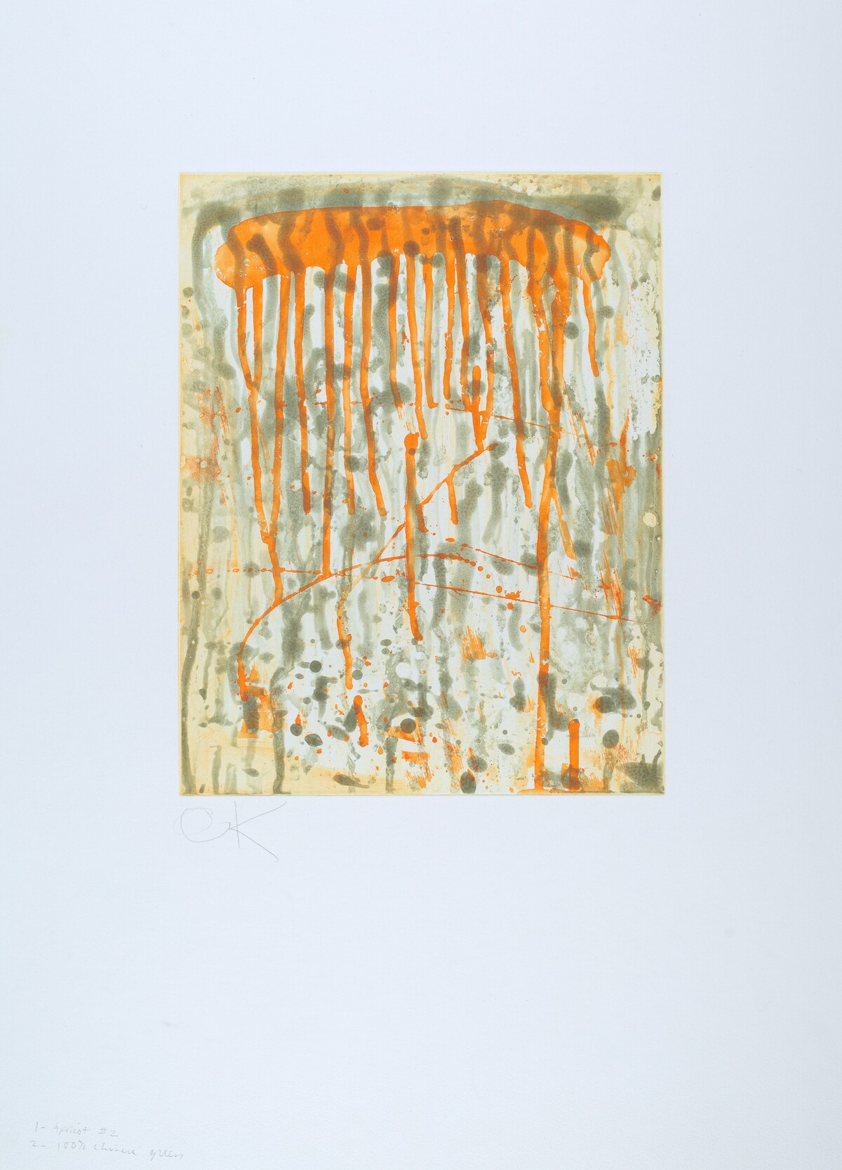 Orange & Green by Pat Steir