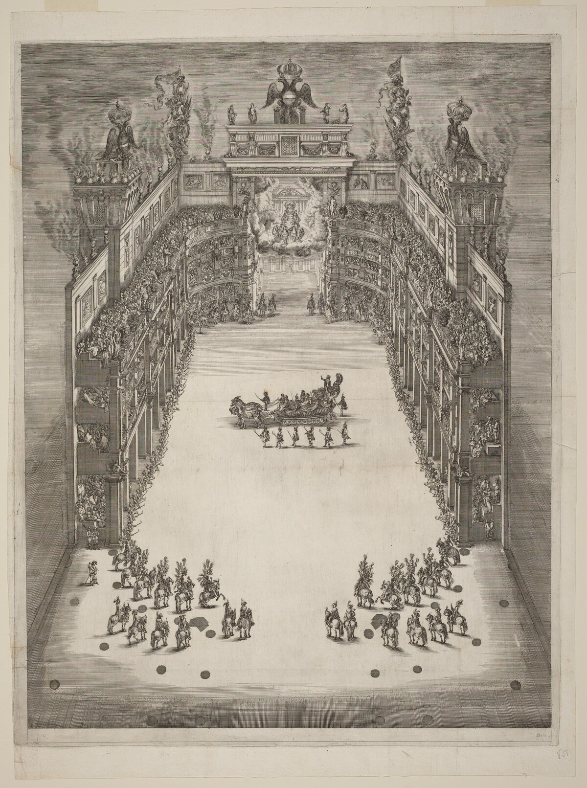 Aerial View of Theatre by Stefano Della Bella