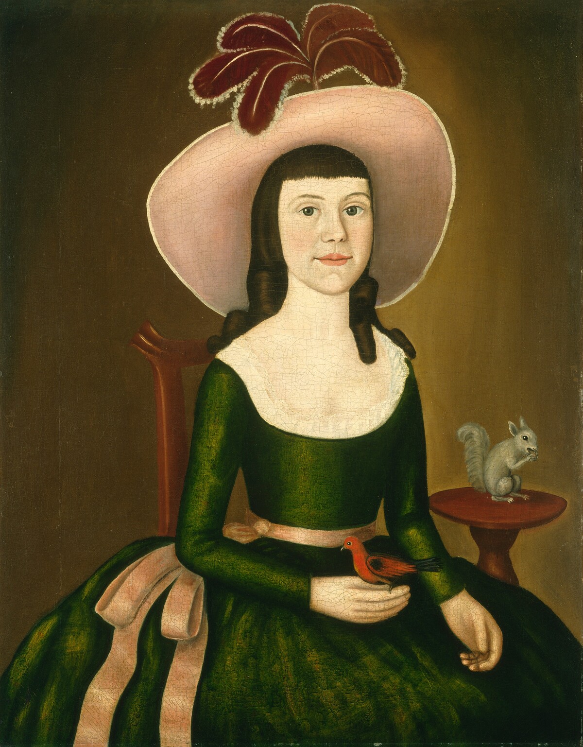 Miss Denison of Stonington, Connecticut (possibly Matilda Denison) by The Denison Limner (Probably Joseph Steward)